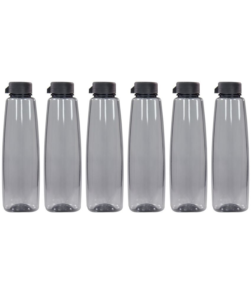     			PearlPet Kohinoor-1000ML-GREY-6PCS Grey Plastic Water Bottle 1000 mL ( Set of 6 )