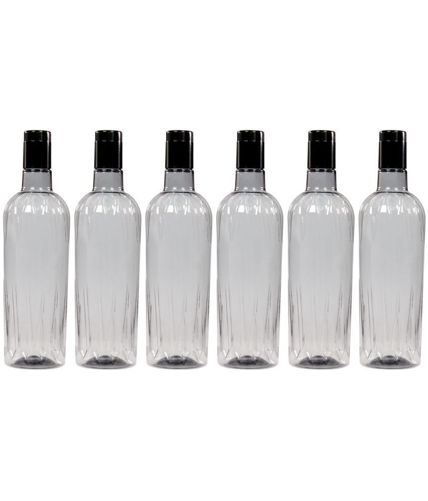     			PearlPet Onyx-1000ML-GREY-6PCS Grey Plastic Water Bottle 1000 mL ( Set of 6 )