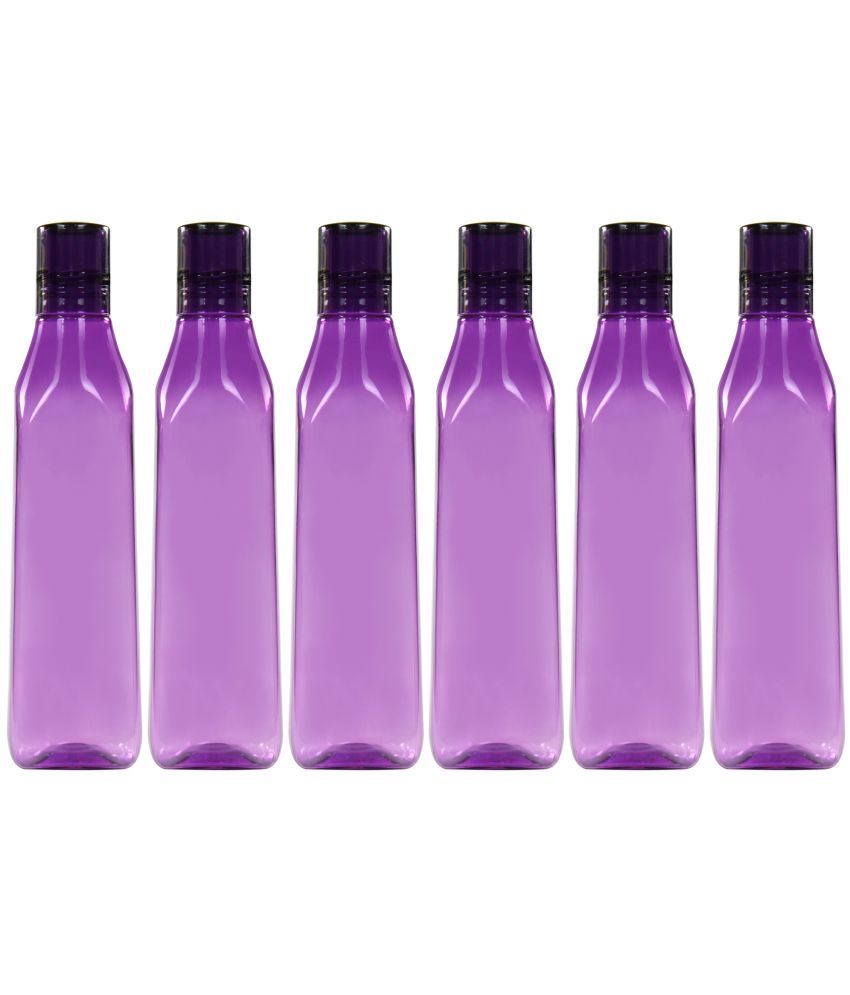     			PearlPet Panama-1000ML-Violet-6PCS Violet Plastic Water Bottle 1000 mL ( Set of 6 )