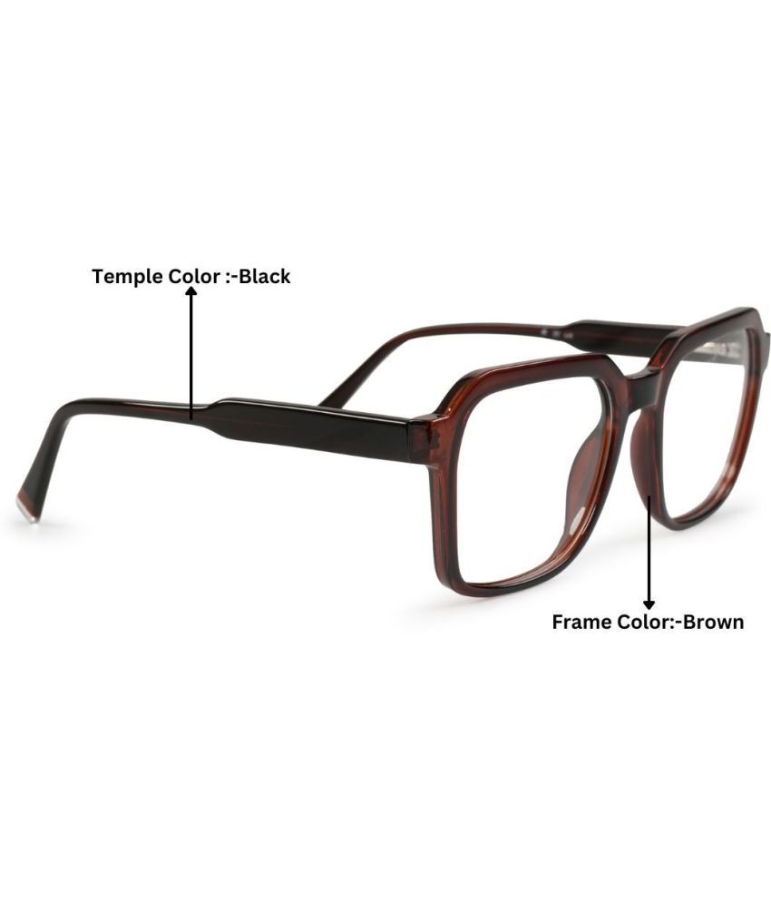     			Redex Brown Square Eyeglass Frame ( Pack of 1 )