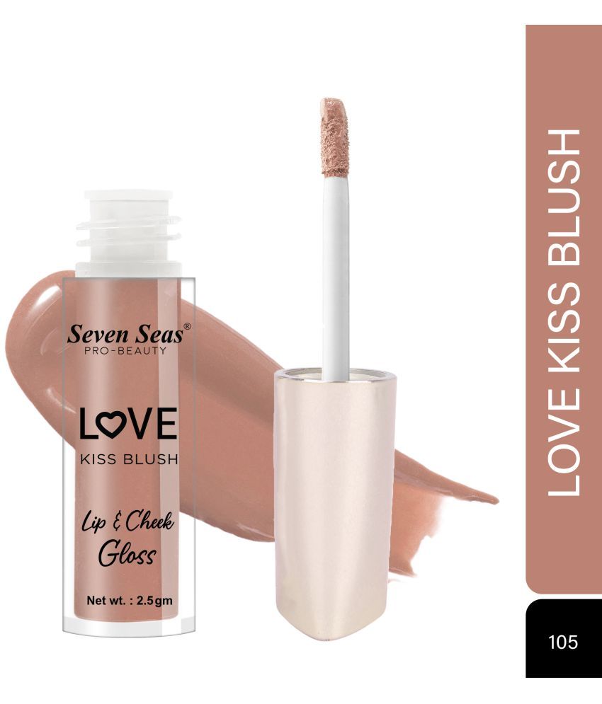     			Seven Seas Tint Lip Love Kiss Blush|Moisturizing lip gloss lip cheek tint Glossy Finish(Choco Mud)