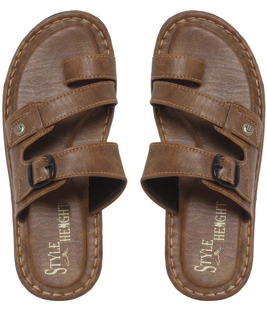     			Style Height - Brown Men's Sandals