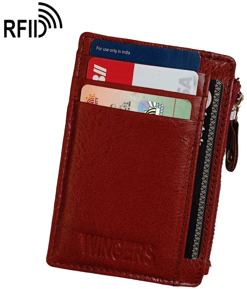     			Wingers Brown Leather Men's RFID Wallet ( Pack of 1 )