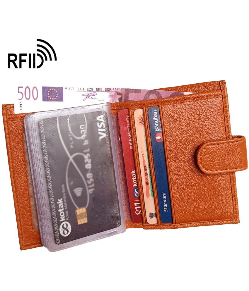     			Wingers Tan Faux Leather Men's RFID Wallet ( Pack of 1 )