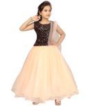 Aarika Velvet Lehenga Choli Set For Girls ( Pack of 1 , Black )