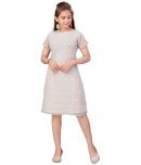 Aarika Georgette Bodycon Dress For Girls ( Pack of 1 , White )