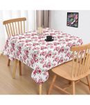 Oasis Hometex Printed Cotton 2 Seater Square Table Cover ( 102 x 102 ) cm Pack of 1 White