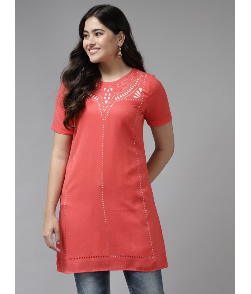     			Aarika Red Georgette Women's Tunic ( Pack of 1 )