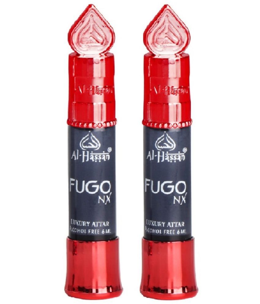     			Al - Hassan Fugo Nx Attar For Men & Women - Pack of 2 (6ml Each) Alcohol Free Attar