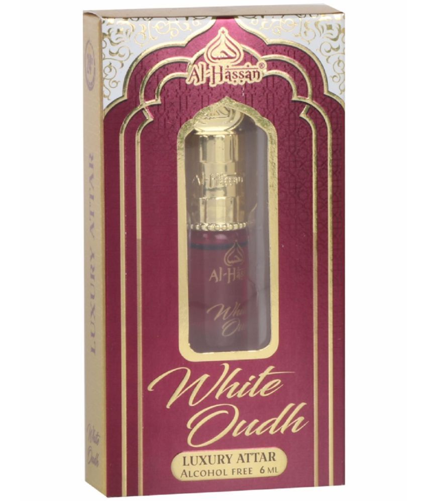     			Al - Hassan White Oudh Attar For Men & Women - 6ml Alcohol Free Attar