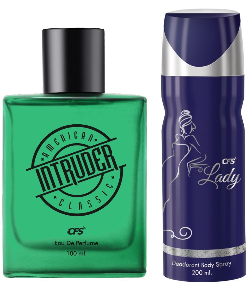     			CFS Intruder Green 100ml EDP Long Lasting Perfume & Lady 200ml Deodorant Body Spray