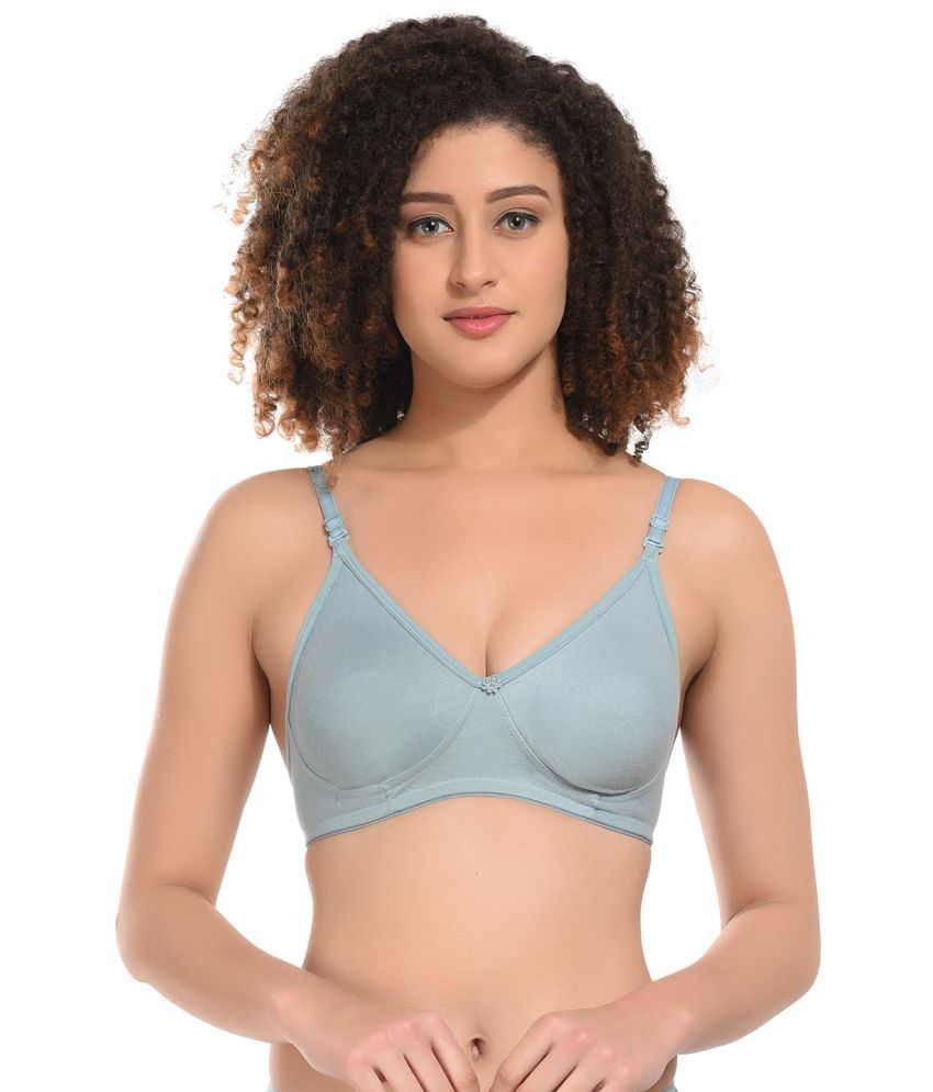     			Elina Sea Green Cotton Non Padded Women's T-Shirt Bra ( Pack of 1 )