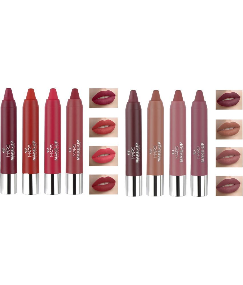     			Mars Ultra Matte Makeup Set of 8 Lipstick (Shade-D and Shade-F)