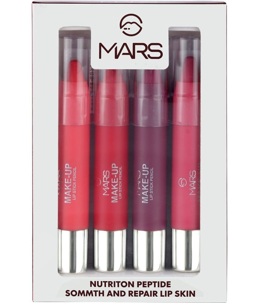     			MARS Pigmented Matte Lipstick Pack of 4 (Shade-C-M638+A-MULTI ) COMBO PACK