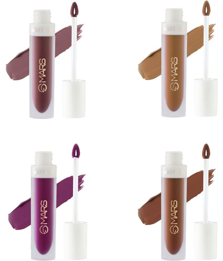     			MARS Smudge Proof Long Lasting Liquid Lipstick Pack Of 4 (Shade-05+06+07+08)