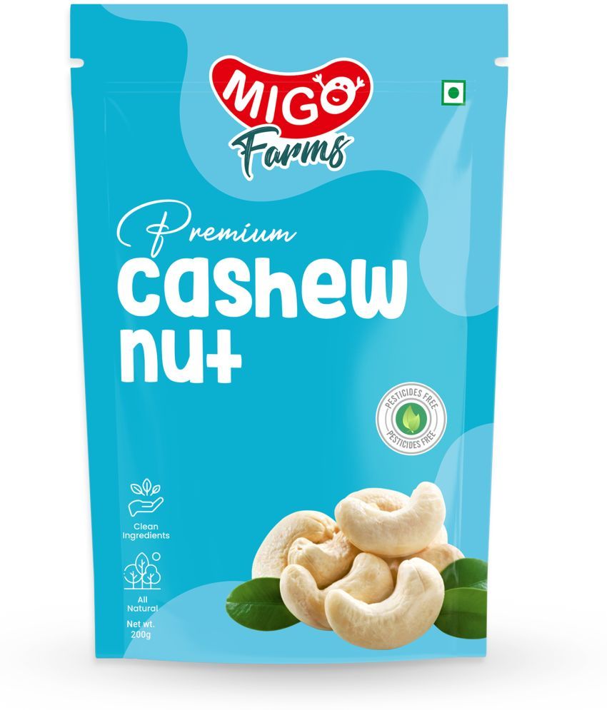     			Migo Farms Premium Healthy Whole Cashews Nutritious & Delicious Gluten Free Kaju (200 g)