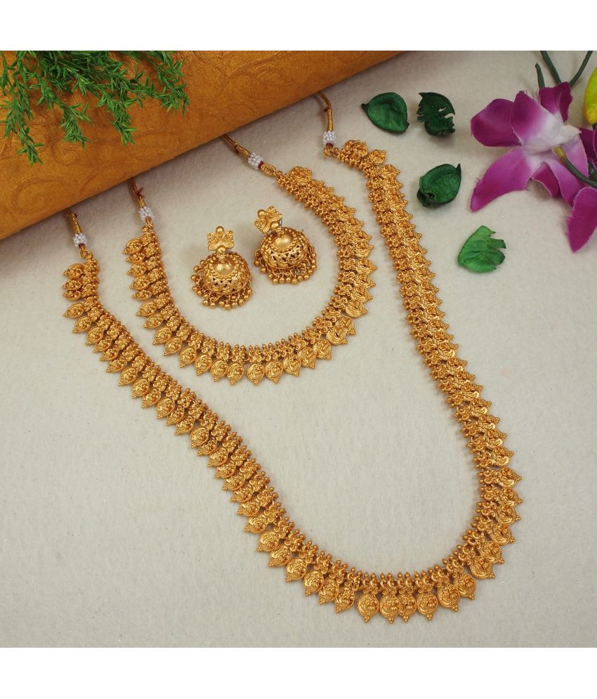     			Padmavati Bangles Golden Alloy Necklace Set ( Pack of 1 )