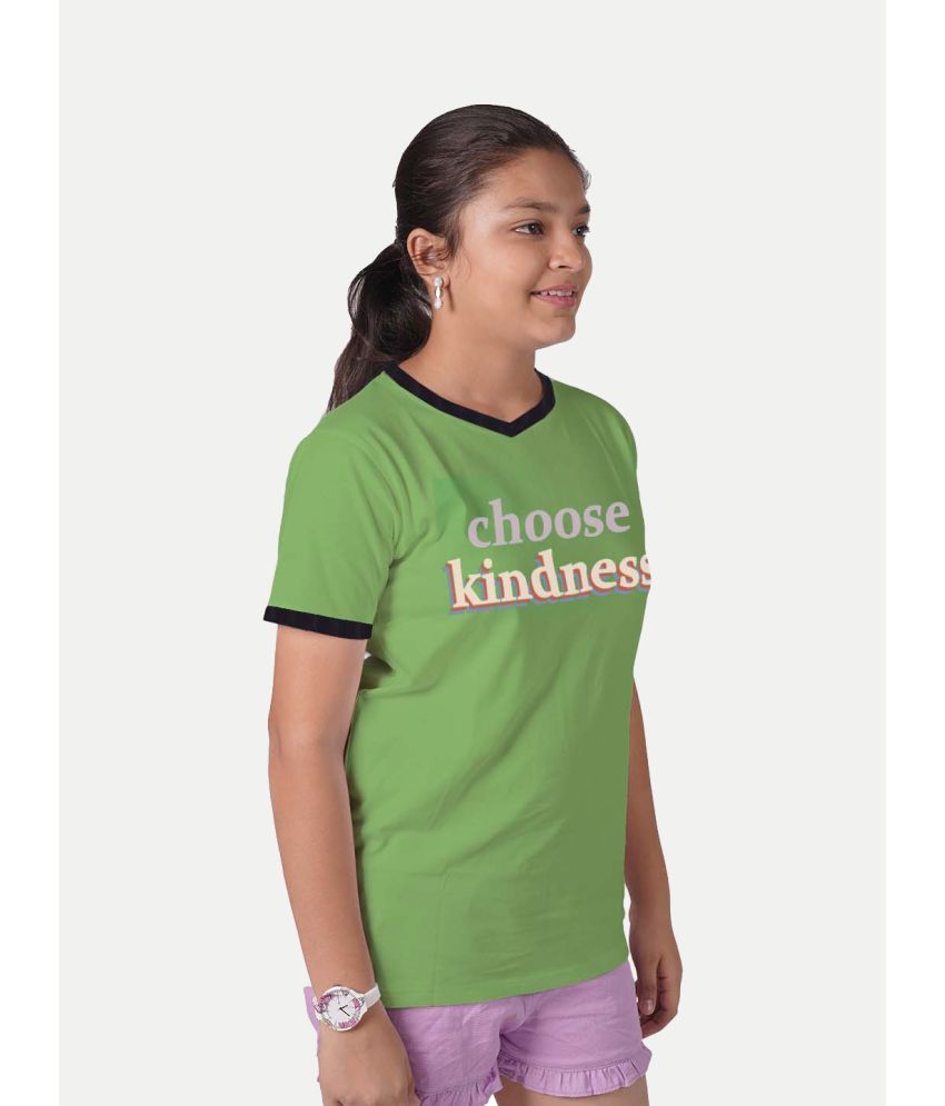     			Radprix Green Cotton Girls T-Shirt ( Pack of 1 )