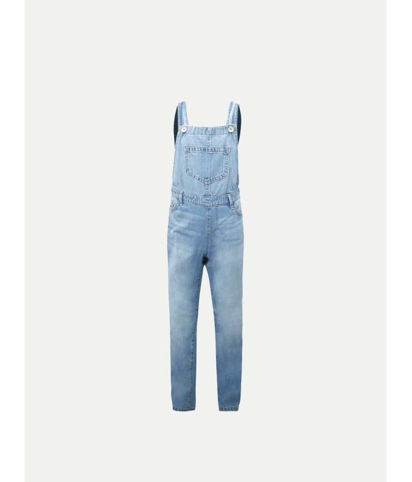     			Radprix - Light Blue Cotton Girls Dungarees ( Pack of 1 )