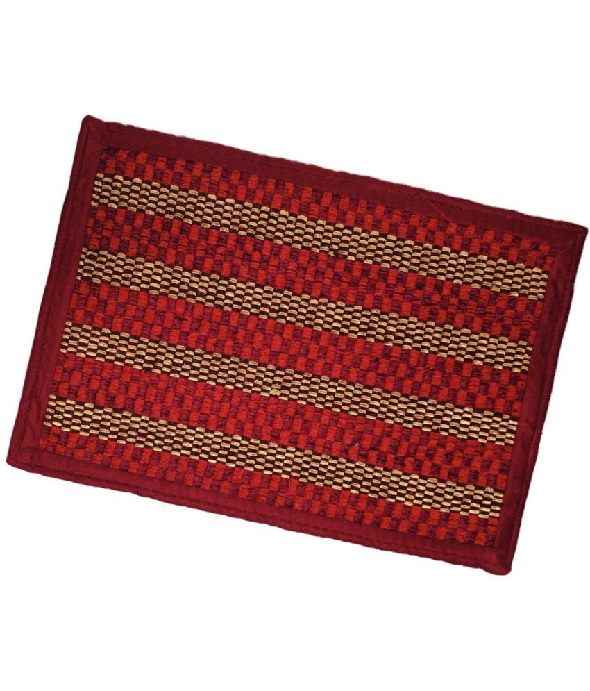     			ADIRNY - Regular Cotton Door Mat ( 59 X 39 cm ) Single - Red