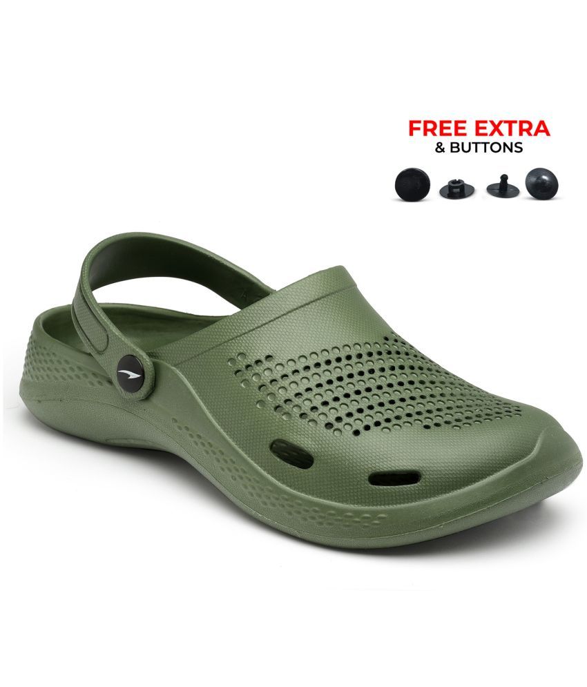     			ASIAN - Olive Men's Clogs