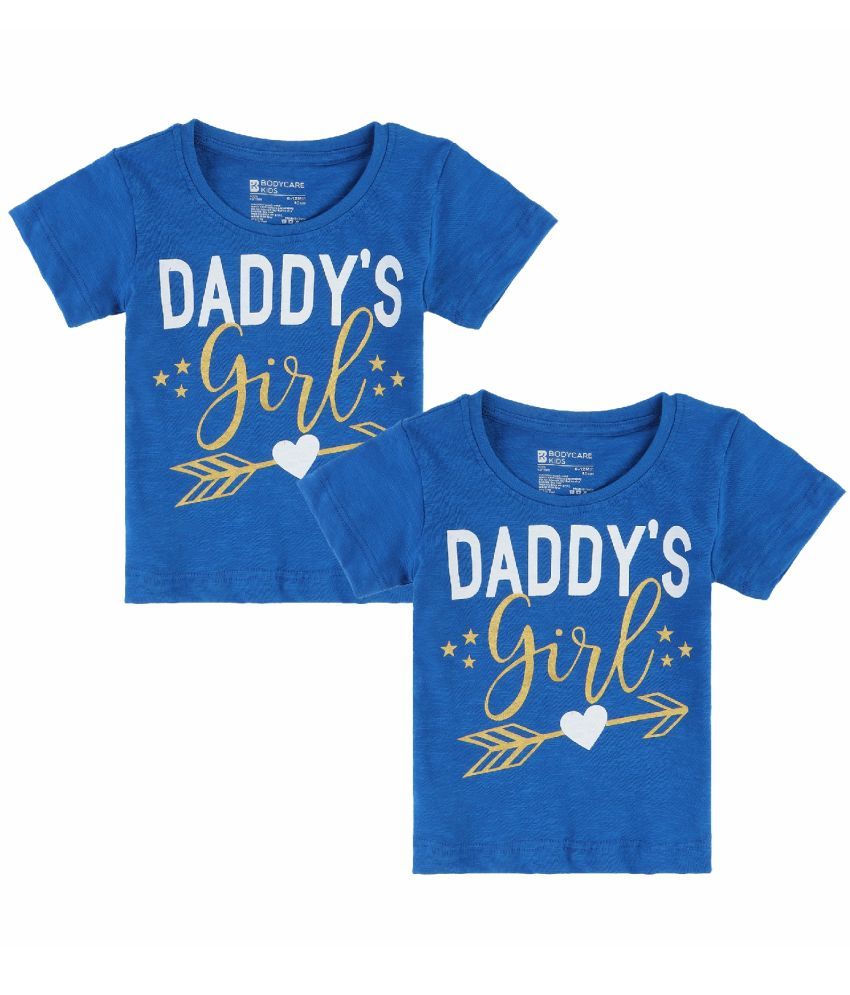     			Bodycare Pack of 2 Baby Girls Cotton Blend T-Shirt ( Blue )