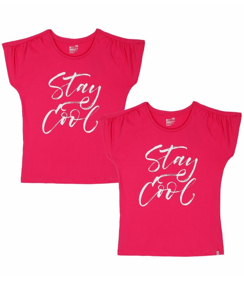     			Bodycare Pack of 2 Girls Cotton Blend T-Shirt ( Pink )