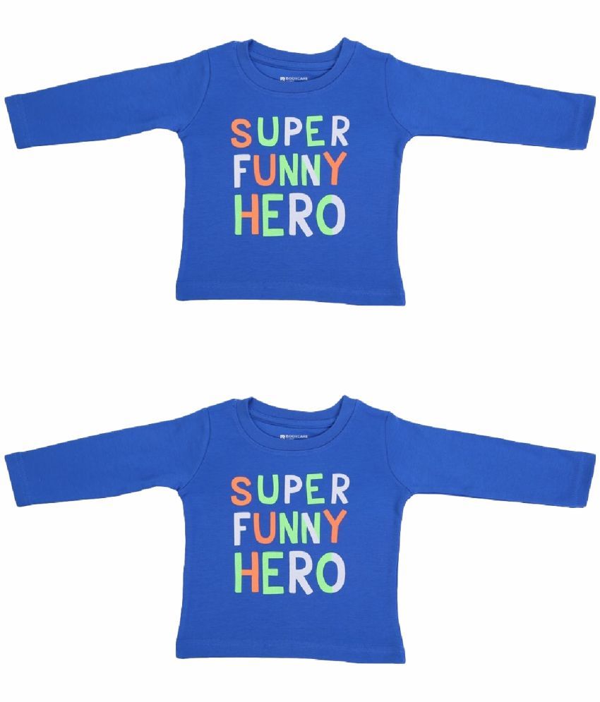     			Bodycare Royal Blue Cotton Blend Boy's T-Shirt ( Pack of 2 )