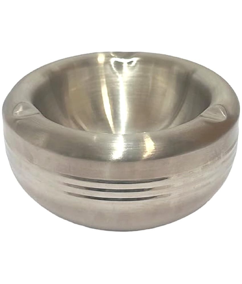     			Dynore Stainless Steel Double Wall Matka Shape Ash Tray For Bar/Home