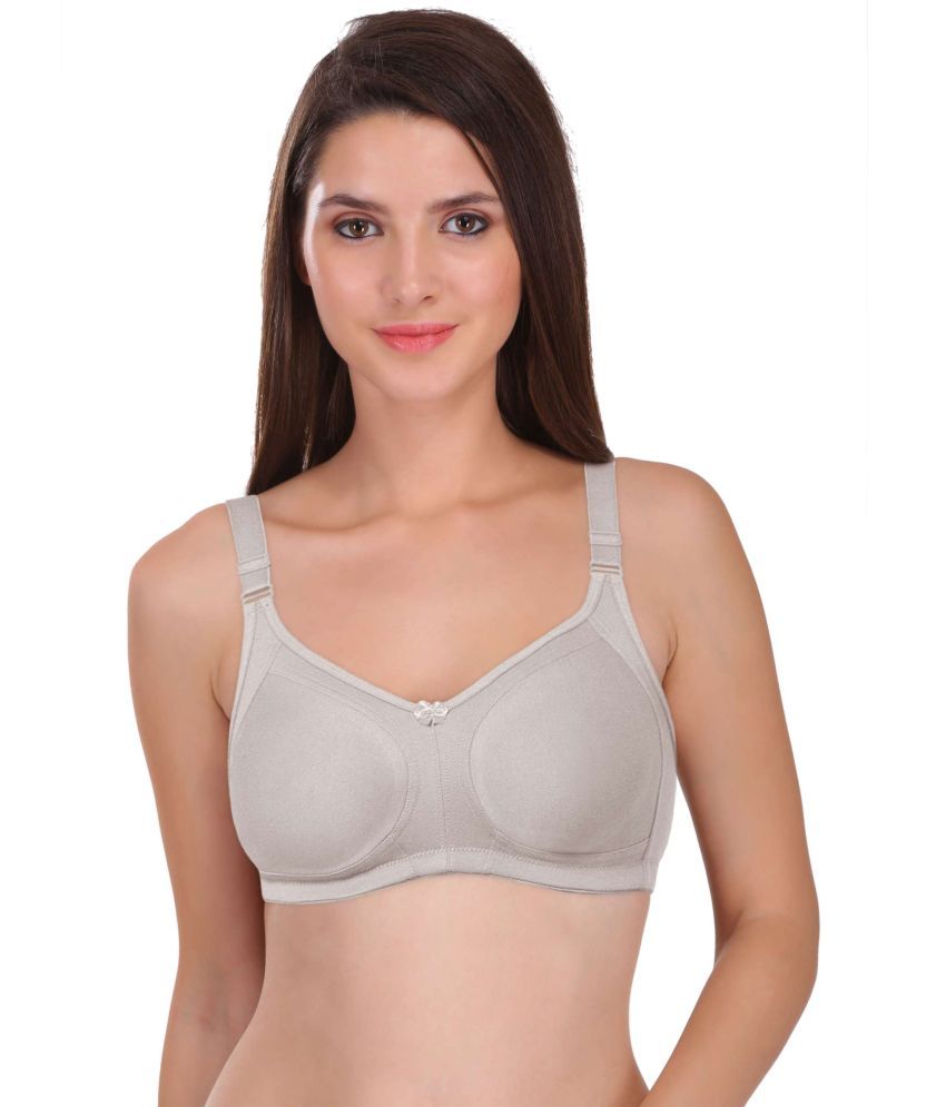     			Featherline Light Grey Cotton Blend Non Padded Women's Everyday Bra ( Pack of 1 )