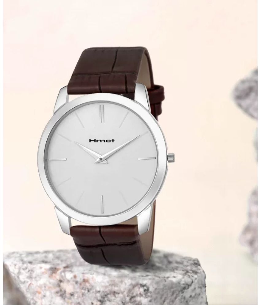     			HMCT Brown Silicon Analog Men's Watch