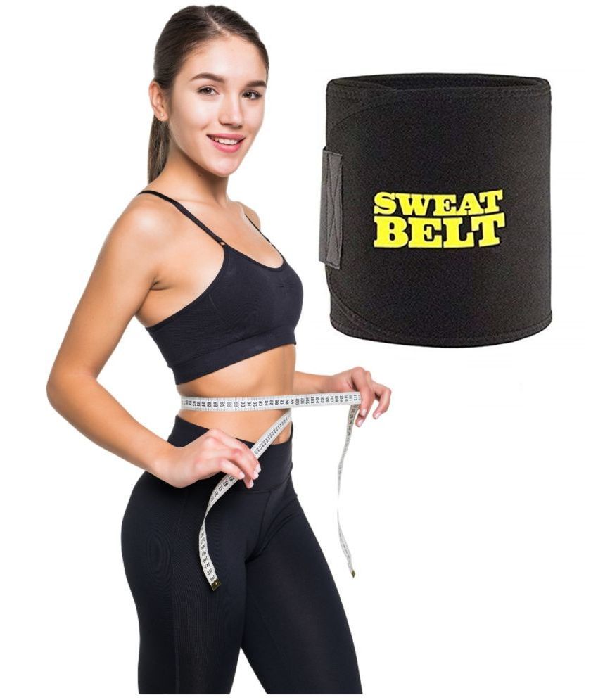     			HORSE FIT Sweat Slim Belt for Women Belly Fat Made of Neoprene, Stomach Belt for Men and Women Non-Tearable, Belt for Tummy Exercise Fitness Waist Trainer, Slim Belt for Men