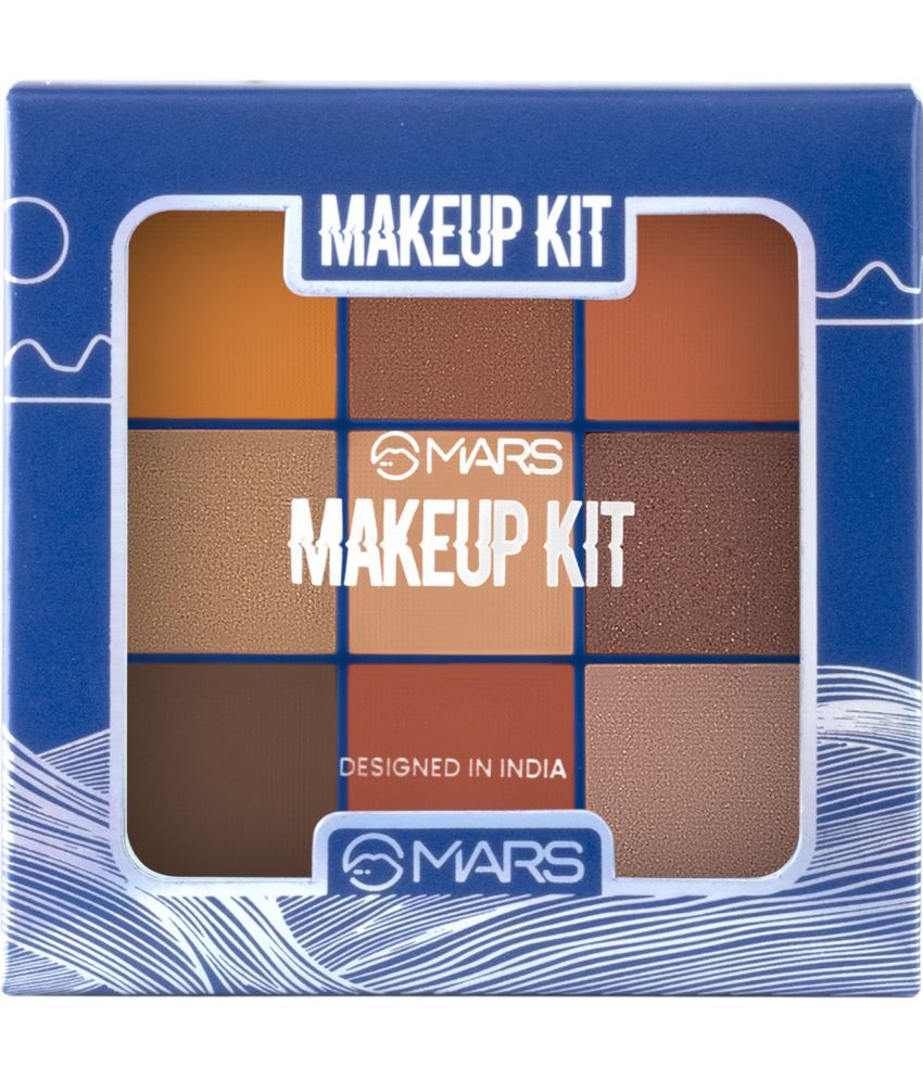     			Mars 9 Shade Ultra Pigmented Eyeshadow With Highlighter and Blusher Makeup Palette shade -01