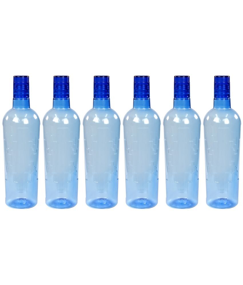     			PearlPet Blue Plastic Water Bottle 1000 mL ( Set of 6 )