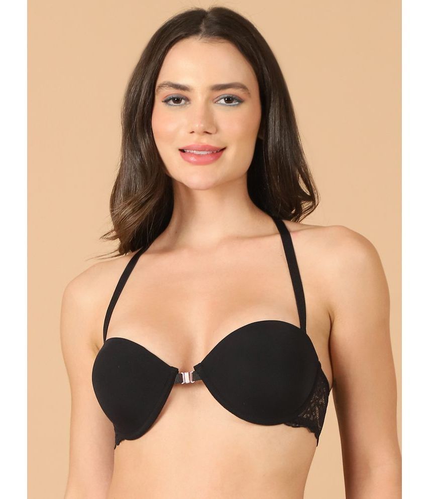     			PrettyCat Black Polyester Lightly Padded Women's Push Up Bra ( Pack of 1 )