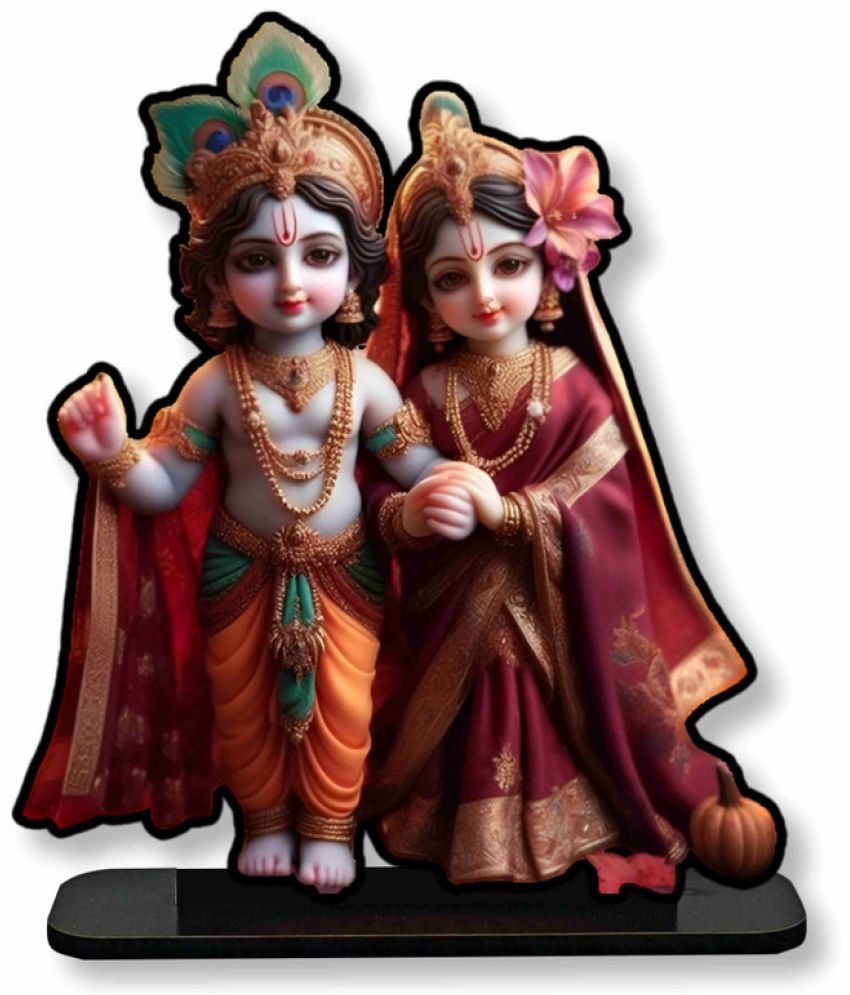     			Saf Wood Radha Krishna Idol ( 24 cm )