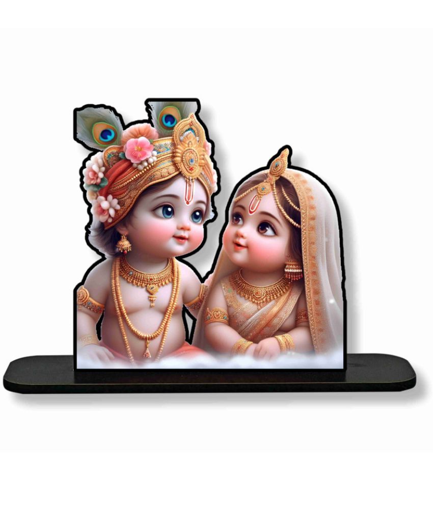     			Saf Wood Radha Krishna Idol ( 22 cm )