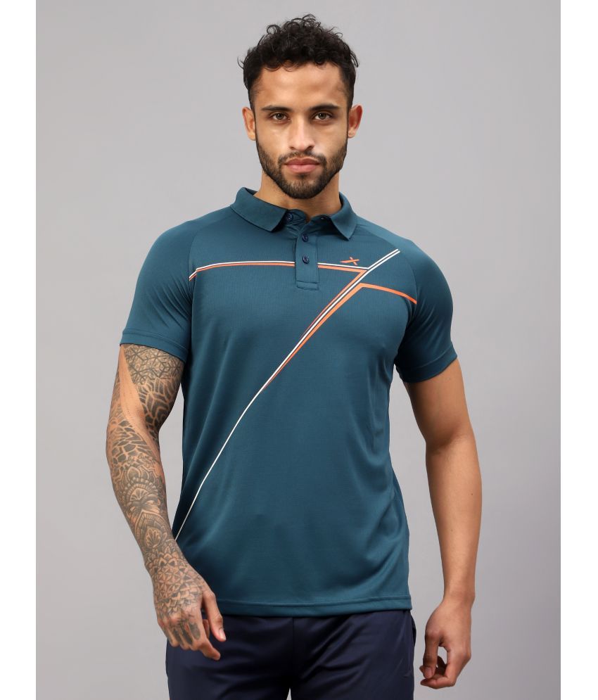     			Vector X Green Polyester Regular Fit Men's Sports Polo T-Shirt ( Pack of 1 )