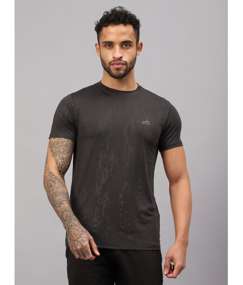     			Vector X Grey Polyester Regular Fit Men's Sports T-Shirt ( Pack of 1 )