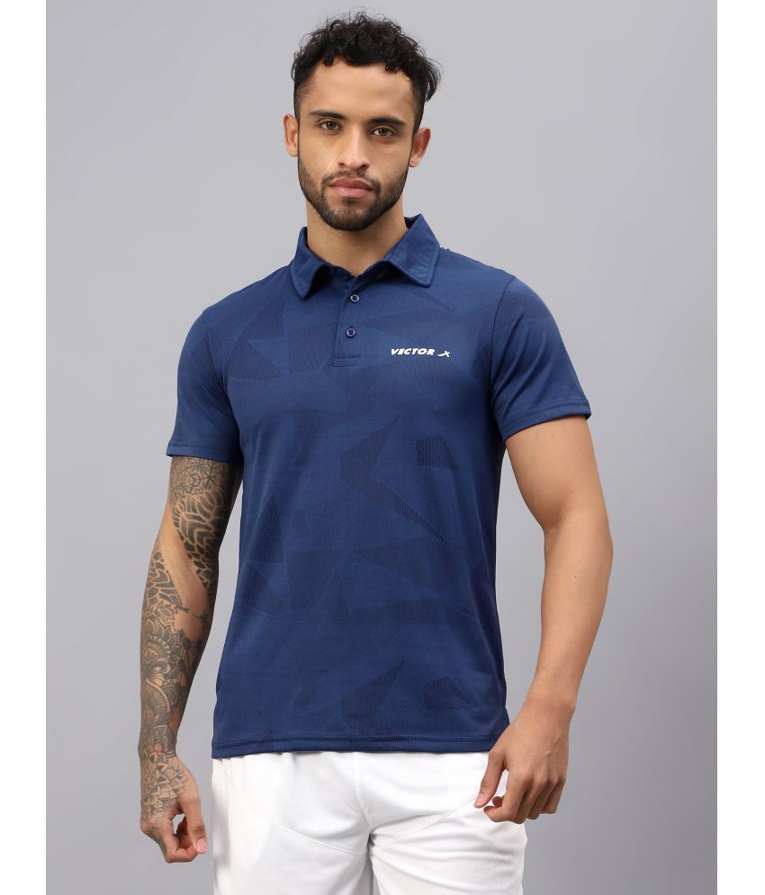     			Vector X Navy Polyester Regular Fit Men's Sports Polo T-Shirt ( Pack of 1 )