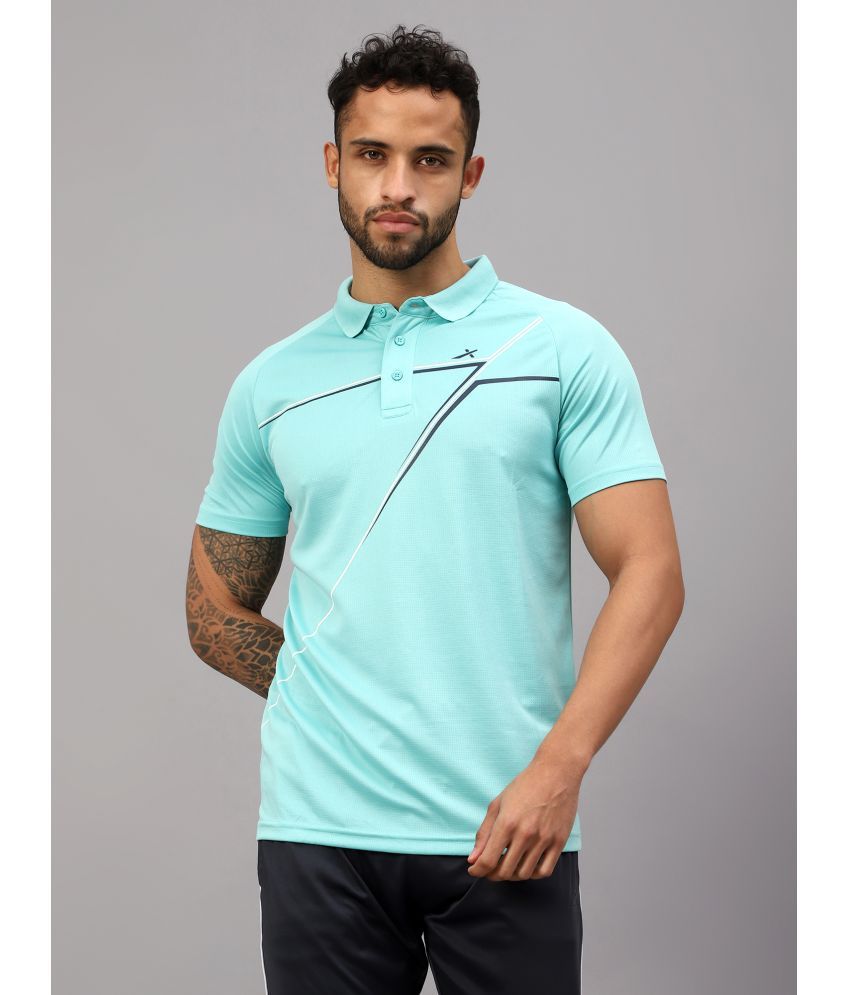     			Vector X Sea Green Polyester Regular Fit Men's Sports Polo T-Shirt ( Pack of 1 )