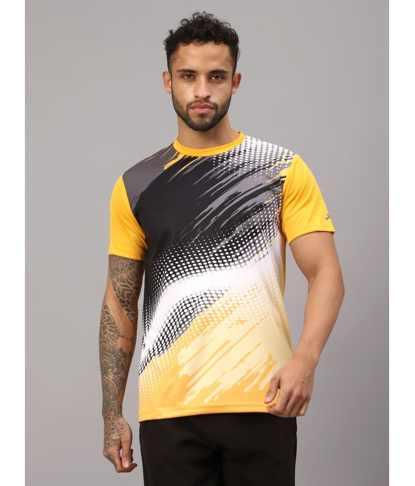     			Vector X Yellow Polyester Regular Fit Men's Sports T-Shirt ( Pack of 1 )