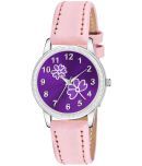 KIARVI GALLERY Pink Leather Analog Womens Watch