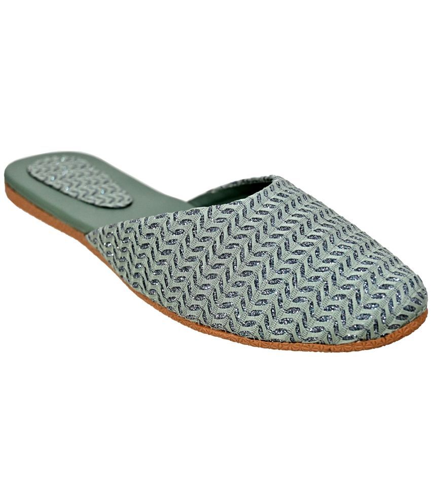     			Altek Green Women's Mules