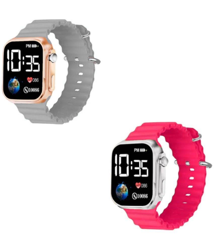     			DECLASSE Rose Gold Dial Digital Boys Watch ( Pack Of 2 )