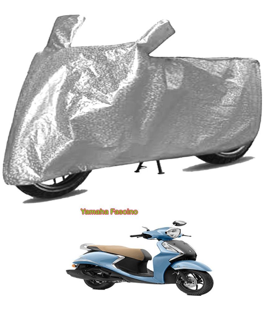     			GOLDKARTZ Bike Body Cover for Yamaha Fascino ( Pack of 1 ) , Silver