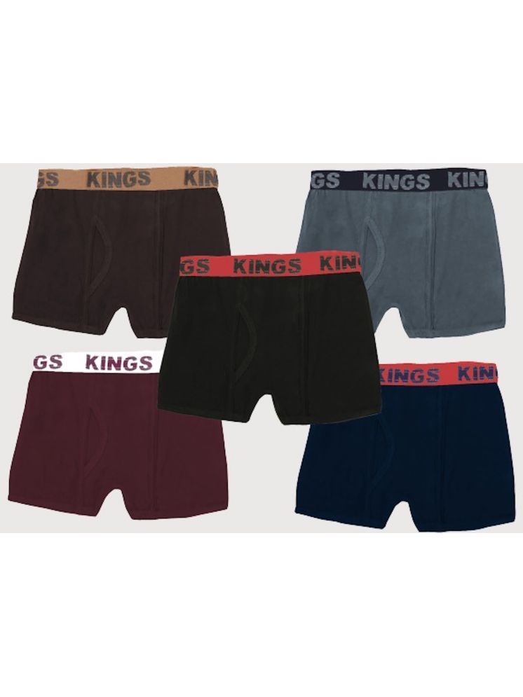     			Pack of 5 HAP Cotton Boys Trunks ( Multicolor ) Kids_Kings_Mini_Trunks_Pk5