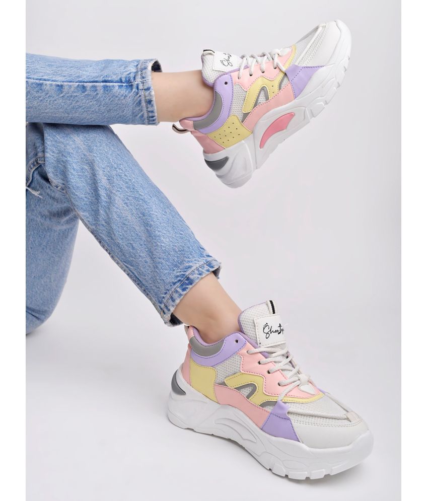     			Shoetopia White Women's Sneakers