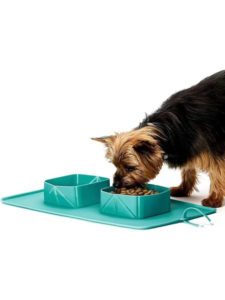     			Shopeleven - Rubber Dog Food Green Bowl 600 mL