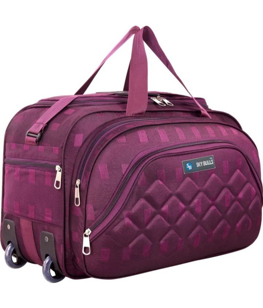     			Sky Bulls 40 Ltrs Purple Fabric Duffle Trolley